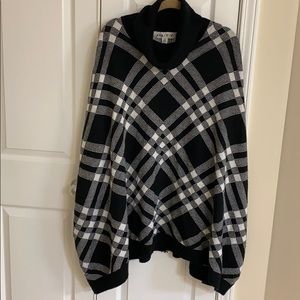 Ava & Viv plaid cowl neck shawl